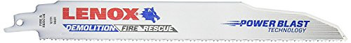 LENOX Tools Demolition Reciprocating Saw Blade with Power Blast Technology, Bi-Metal, 9-inch, 10 TPI, 25/PK