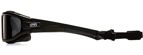 Pyramex (1-Pair) Safety Pyramex I-Force Slim Safety Goggle, Black Frame/Gray Anti-Fog Lens