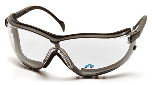 PYRAMEX Safety (1-Pair) V2G Bifocal Readers Eyewear, Black Strap/Temples, Clear +1.5 Anti-Fog Lens (GB1810STR15)