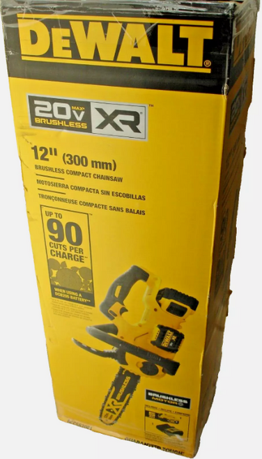 DEWALT 20V MAX* XR Chainsaw Kit, 5-Ah Battery, 12-Inch (DCCS620P1)