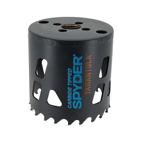 Spyder Tarantula 2-5/8-Inch Carbide Tipped Metal/Wood Cutting Hole Saw (600911CF)