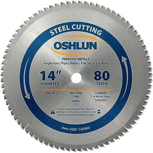 Oshlun SBF-140080 14in 80-Tooth Steel Cutting Circular Saw Blade