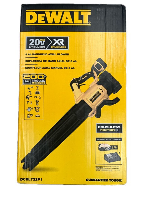 Dewalt DCBL722P1 20V MAX XR Lithium-Ion Brushless Handheld Cordless Blower Kit (5 Ah)