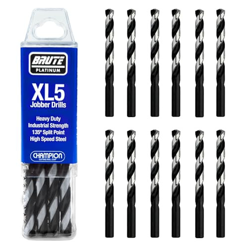 Champion Cutting Tool XL5-1/4 Heavy Duty Jobber Drill Bits 12-Pack