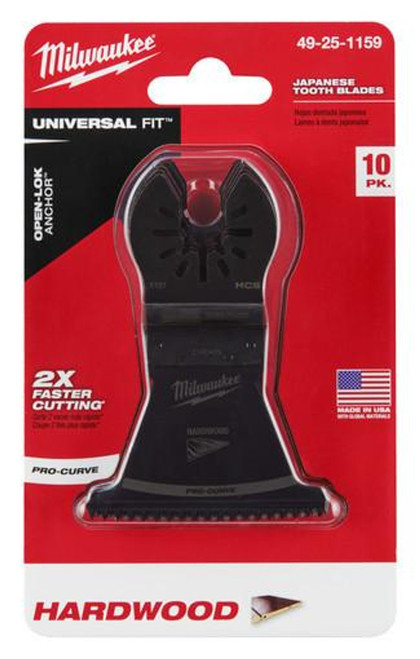 Milwaukee 49-25-1159 OPEN-LOK 2-1/2 in. HCS Japanese Tooth Pro-Curve Hardwood Blade 10 pk