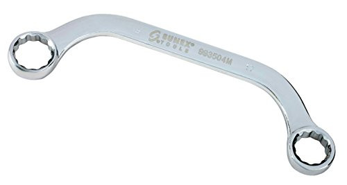 Sunex 993504M 17 mm x 19 mm Fully Polished Half Moon Double Box Wrench