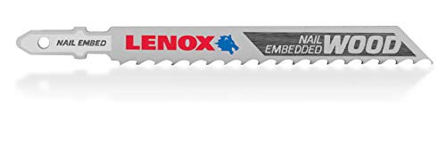 LENOX Tools 1991408 T-Shank General Purpose Jig Saw Blade, 4" x 3/8" 6 TPI, 25 Pack