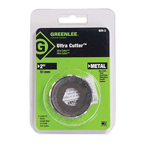 Greenlee Hole Cutter, 2 In Dia, Hss, 3/8 In Hex (925-2)