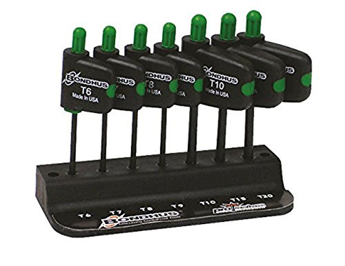 Bondhus 35045 Set of 7 StarPlus Flagdriver Tools, sizes TP6-TP20, multi, one size