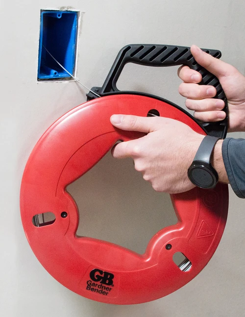 Gardner Bender FTS-250R Fish Tape, 250 ft., Plated Carbon Steel, UpperHand with Rubber Grip
