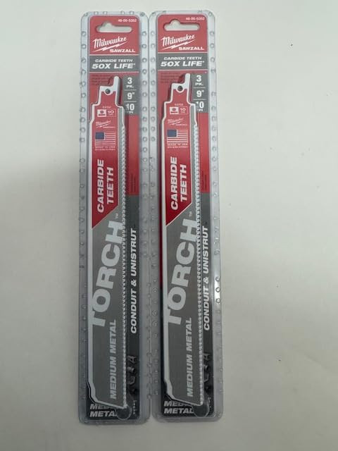 Milwaukee Electric (3 PACK) 48-00-5352 - 9" 10TPI Torch Blade