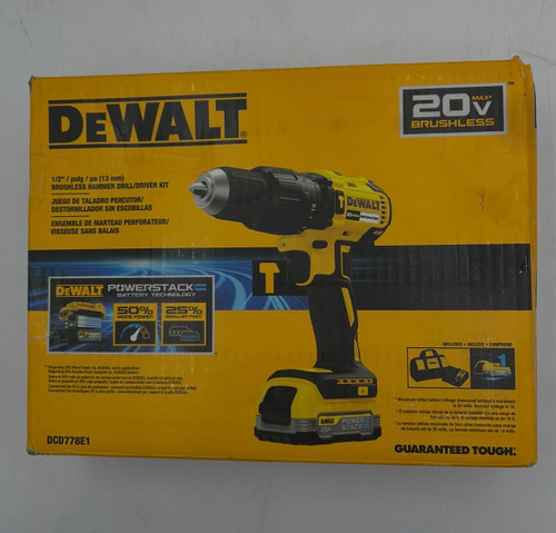 DeWalt DCD778E1 20V BRUSHLESS COMPACT HD KIT