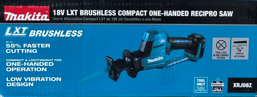 Makita XRJ08Z 18V LXT® Lithium-Ion Brushless Cordless Compact One-Handed Recipro Saw, Tool Only
