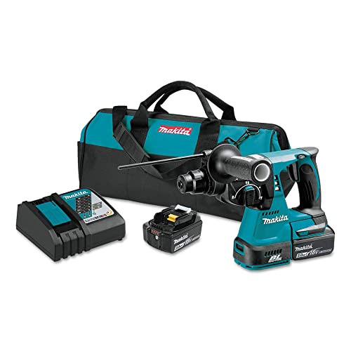 Makita XRH01T 18V LXT Lithium-Ion Brushless Cordless 1" Rotary Hammer Kit (5.0Ah) (Includes 2 batteries and charger)
