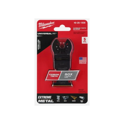 Milwaukee 1-3/8" OPEN-LOK™ TITANIUM ENHANCED™ Carbide Teeth Metal-Cutting Blade (5 pk) 49-25-1505