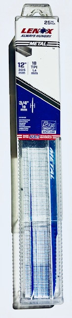 Lenox Tools 21511B118R - B118R - 3/4" x 12" 18TPI - 25 Pack Reciprocating Blades