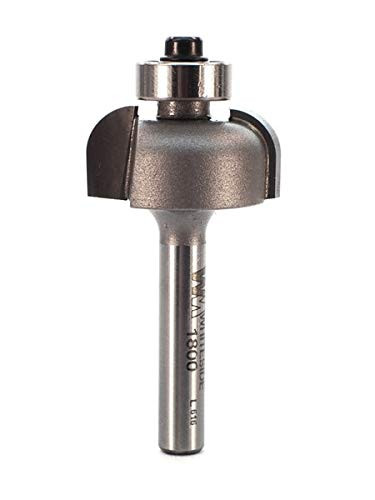 Whiteside Router Bits 1800 Cove Bit with 1/4-Inch Radius, 1-Inch Large Diameter 1/2-Inch Cutting Length