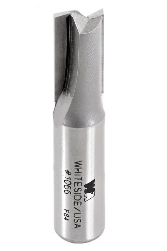 Whiteside Router Bits 1066 Straight Bit with 1/2-Inch Cutting Diameter and 1-Inch Cutting Length