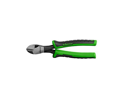 hilmor - 8" Diagonal Cutting Plier with Rubber Handle Grip, Black & Green, DCP8 1885363