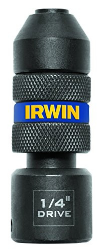 IRWIN 1869511 Impact Performance Series Square Drive to Hex Shank Socket Adapter, 1/4-Inch Square to 1/4-Inch Hex