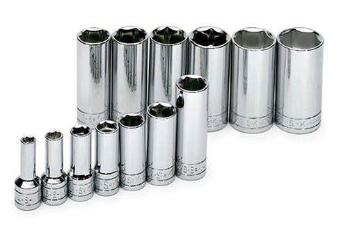 SK 4413 13 Piece 3/8-Inch Drive 6 Point 1/4-Inch to 1-Inch Deep Socket Set