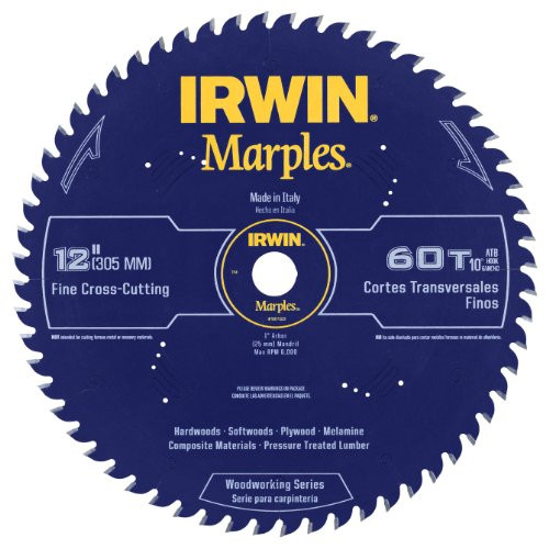 Irwin Tools  1807383 Marples Laser Cut 12-Inch 60-Tooth Alternate Tooth Bevel Circular Saw Blade