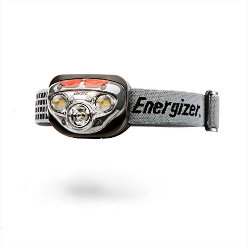Energizer LED Headlamp Flashlight, 400 High Lumens, For Camping Accessories, Running, Hiking, Emergency Light, Survival Kit Head Lamp, Rechargeable Headlamp Option, Water-Resistant Headlight, Old Version: Gray