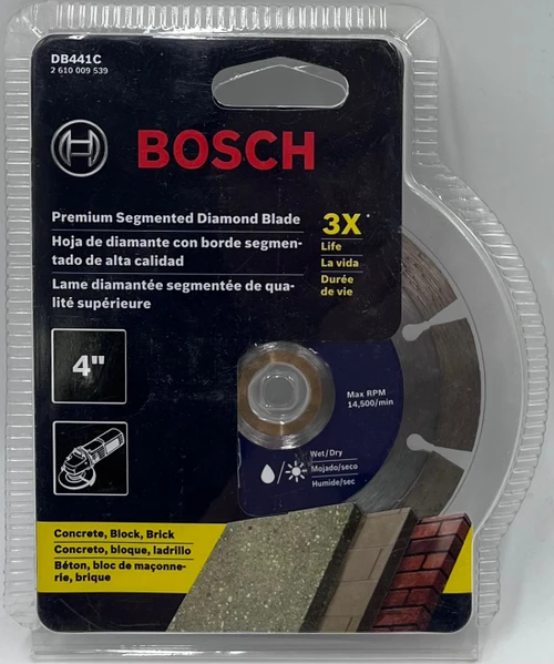 Bosch DB441C Premium Segmented Diamond Circular Saw Blade, 4-Inch