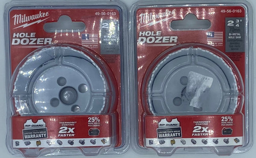 Milwaukee 49-56-0163 2-3/4 Hole Dozer Bi-Metal Hole Saw - 2 Pack