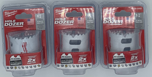 Milwaukee 49-56-0102 1-3/4-Inch Hole Dozer Bi-Metal Hole Saw - 3 Pack