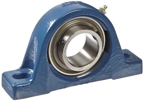 SKF SY 1.3/4 RM Pillow Block Ball Bearing, 2 Bolts, Normal-Duty, Setscrew Locking Collar, Contact Seals, Cast Iron, Inch, 1-3/4" Shaft, 2-1/8" Base To Center Height, 5-21/32" Bolt Hole Spacing Width, 7470 pounds Dynamic Load Capacity