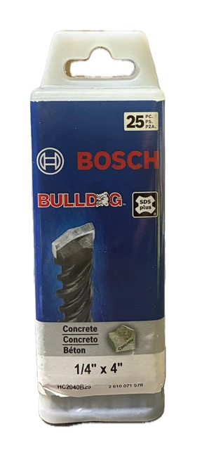 Bosch HC2040B25 25-Piece 1/4 In. x 4 In. SDS-plus Bulldog Rotary Hammer Bits