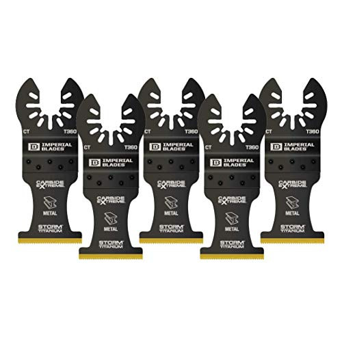 Imperial Blades One Fit 1-3/8" Carbide Extreme Storm Titanium Metal Blade, 5PC, Multi (IBOAT360-5)