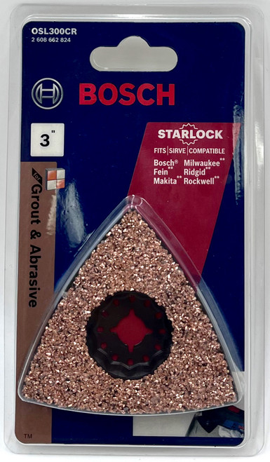 Bosch OSL300CR Starlock Oscillating Carbide Grit Delta Rasp, 3"