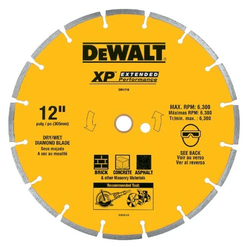 DeWalt DW4716 Segmented Rim Diamond Blade, 12"