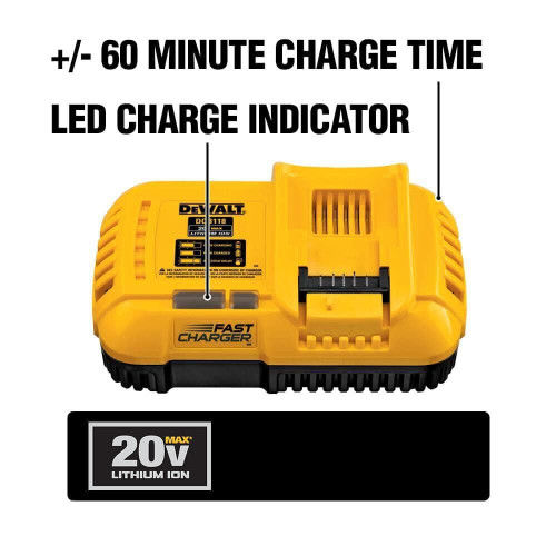 DEWALT FLEXVOLT 20V MAX Charger, Rapid Charge (DCB118)