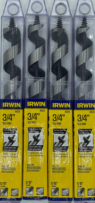 Irwin Industrial Tools 49912 I-100 3/4-Inch Auger Bit, 4 Pack