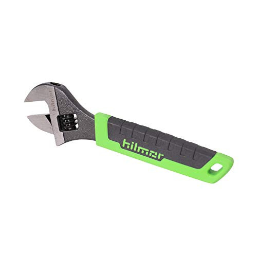 Hilmor 1885369 Adjustable Crescent Wrench with Rubber Handle Grip, 6"