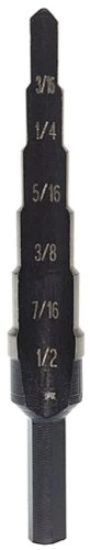 Irwin 10232 UniBit 3/16-Inch to 1/2-Inch 1/4-Inch Shank Step Drill Bit