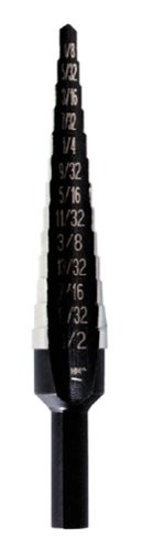 Irwin 10231 Unibit1 1/8-Inch to 1/2-Inch 1/4-Inch Shank Step Drill Bit