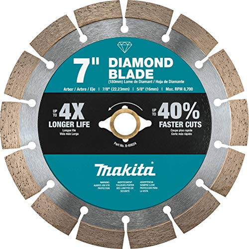 Makita B-69624 Segmented Rim Concrete Diamond Saw Blade, 7"
