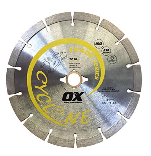 OX Tools TC10-7 General Purpose Segmented Diamond Blade, 7"