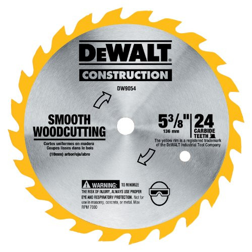 DEWALT DW9054 5-3/8-Inch 24 Tooth ATB General Purpose Saw Blade