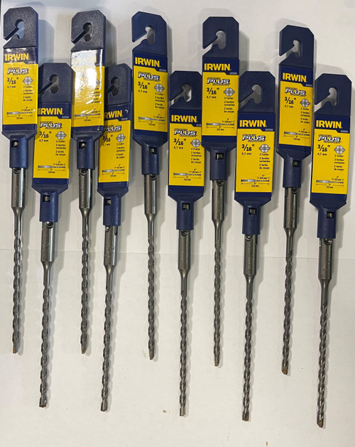 IRWIN 322004 SDS-Plus 3/16 x 4 x 6 Hammer Drill Bit - 10 pack