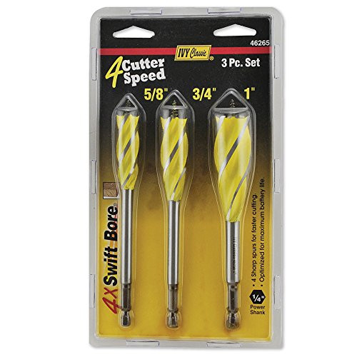 IVY Classic 46265 3-Piece Swift Bore 4-Cutter Auger Bit Set
