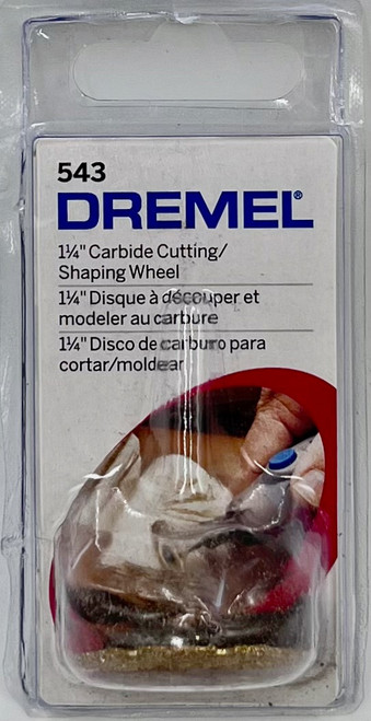 Dremel 543 Carbide Cutting/Shaping Wheel, Silver, 1-1/4"