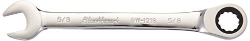 Blackhawk Full Polish Combination Non-Reversible Ratcheting Wrench - BULK - 5/8 inch - 12 Point