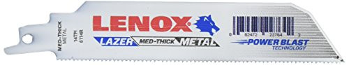 LENOX 6114R Bi-Metal Reciprocating Saw Blades, Thick Metal, 6", 14 TPI, 50pk