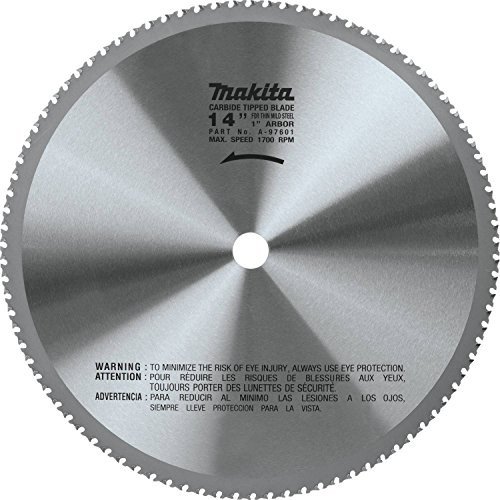 Makita A-97601 Carbide-Tipped Metal Cutting Blade, Ferrous Metal - Thin Gauge, 14" x 90T