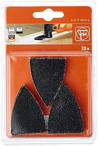 Fein MultiMaster Sanding Finger Sheets with Hook and Loop Attachment - 60 Grits, 20-Pack - 63717185016